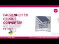 python program to convert fahrenheit to celsius