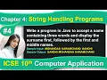 Java String Handling Programs Input name Containing 3 words Output surname the first middle names