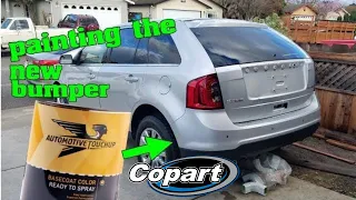 using AUTOMOTIVETOUCHUP COM PAINT ON MY FORD EDGE COPART REBUILD PROJECT