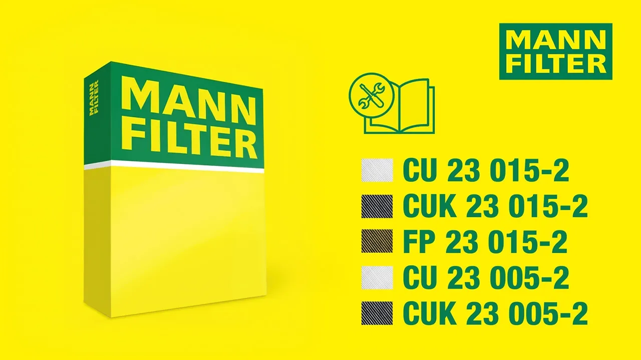 How to change a cabin air filter by MANN-FILTER I CU/CUK/FP 23 015-2, CU/CUK 23 005-2