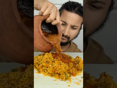 🤤HANDI VEG BIRYANI ! MASALA RAJMA 🔥! #hungrygadwali