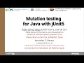 Mutation testing for Java with JUnit5 Tool demo