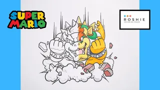 Coloring Bowser Super Mario Bros Roshie Coloring Pages