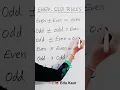 Even Odd Maths Tricks Maths Tricks Edu Kaur