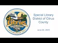 Special Library District Advisory Board - June 24 2025