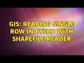 GIS Reading single row in PyShp with shapefile Reader