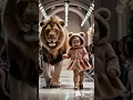 Download Lagu Baby and lion walking fashion show #ai #art #model #fyp #fashion #aiart #lion#baby #shorts#trending
