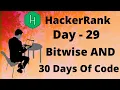 Hacker Rank 30 days of code in Day 29 Bitwise AND code solution