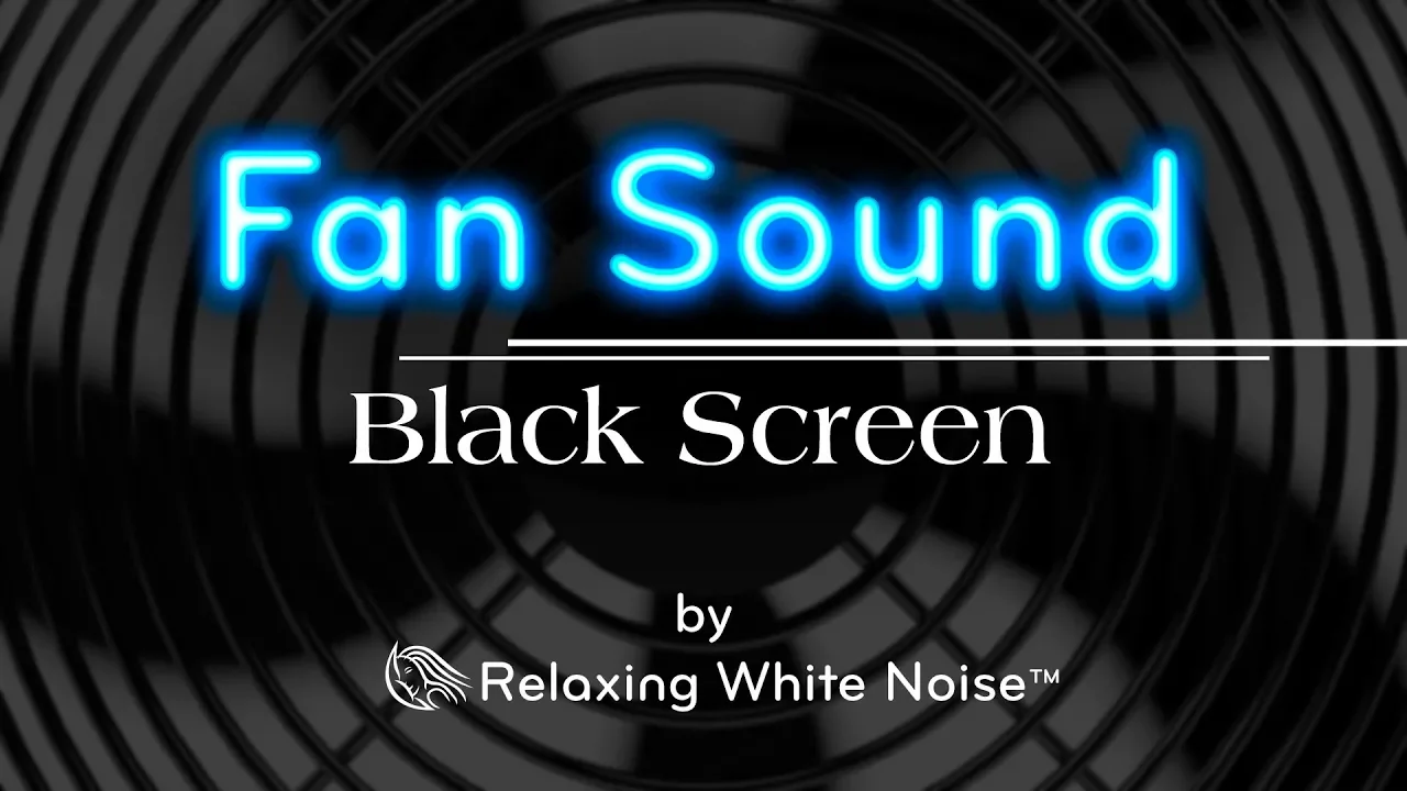 Fan Sound Black Screen | Fall Asleep and Remain Sleeping | Dark Screen White Noise 10 Hours