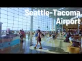 SEATTLE Tacoma Airport Terminals and Train Walking Tour 2023