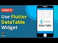 Flutter tutorial for beginners - How to add DataTable column row in flutter