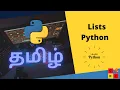 Lists in Python Coding Cookies Learn python in Tamil 2021