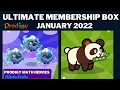 2022 THE ULTIMATE MEMBERSHIP BOX Prodigy January NEW Ultimate PETS Hoe to get HUNGRY PANDA MORE