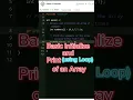 Basic Array code Initialize Print using loop cursedwizard