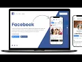 Responsive Facebook App Landing Page Website How to Make Website using Html CSS Javascript