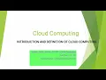 CLOUD COMPUTING vs Distributed