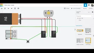 Controlando sentido de um motor DC utilizando dois reles e um botão