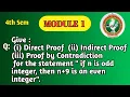VTU 4th Sem Maths Direct Indirect Contradiction Proofs Module 1 - Logic BCS405A