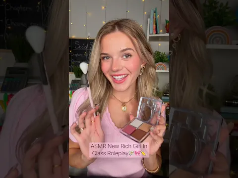 #asmr Nice Rich Girl Does Your Makeup In Class 💸🎀 #rich #luxury #asmrvideo #asmrsounds #makeup