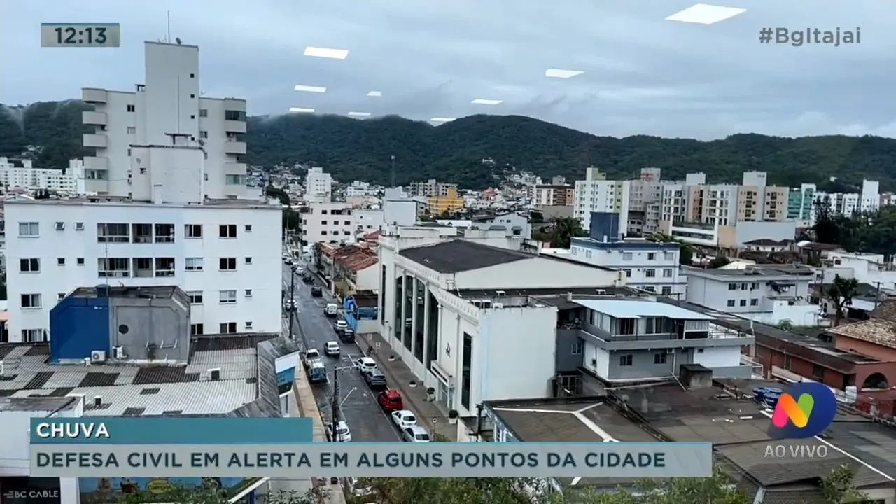 Defesa Civil em alerta em alguns pontos de Balneário Camboriú