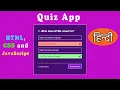 Make a Quiz App using JavaScript - Hindi 2022