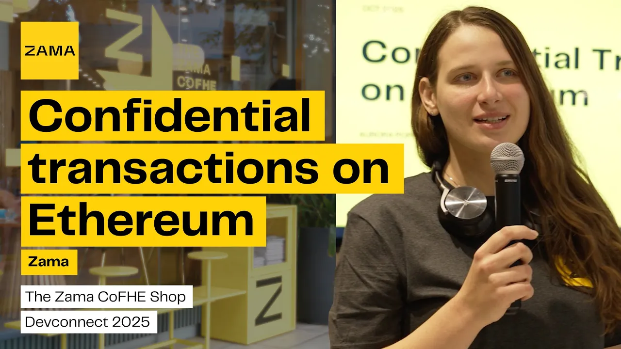 Confidential transactions on Ethereum with @zama_fhe @ the Zama CoFHE Shop