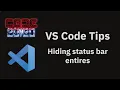 VS Code tips Hiding status bar entires