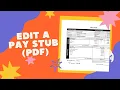 5 Ways to Edit A Pay Stub PDF And Online Free