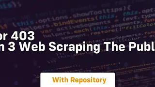 HTTP error 403 in Python 3 web scraping the publications