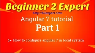 How to configure angular 7 in local system