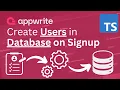Create Users in Appwrite Database on Signup