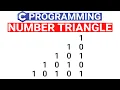 Binary Triangle Pattern in C Numerical Pattern Using C Program - C Language in Hindi