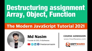 029 Destructuring assignment Array Object The Modern JavaScript Tutorial