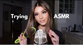 Brooke Monk tries ASMR hair tutorial