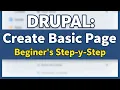 How to Create a Basic Page in Drupal