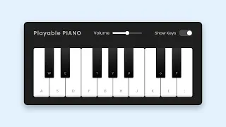 Build A Playable PIANO in HTML CSS JavaScript Virtual Piano in JavaScript