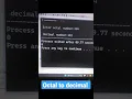 C Program to convert octal number to decimal number code tutorial