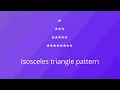 Isosceles triangle pattern of asterisks using two pointer technique part-1 C