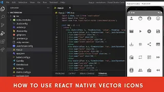 How to use React Native Vector Icons React Native Android App React Native Vector Icon Project