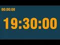 19 hour 30 minute timer play at 0 5x speed with end alarm time elapsed and progress bar