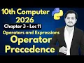 Operator Precedence in Python 10th Computer - Chapter 3