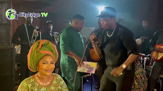 queen madiva on stage with boye best at sotayo gaga birthday celebration 