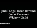 Lagu Lagu Insan Berbudi Versi Karaoke