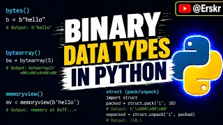 Binary DataTypes in Python Explained in Hindi Python Full Course For Beginners 2026 Erskr