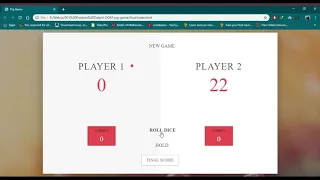 Simple Pig game using JavaScript HTML CSS