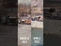 Before and after of the Kern River flooding in 2023 - Kernville CA
