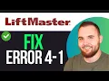 How To Fix Liftmaster Error Code 4-1 2025