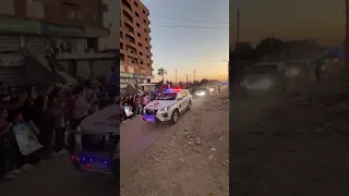 استقبال مهيب       لحظة وصول البابا تواضروس الثاني إلى إيبارشية ببا في بني سويف دندنها