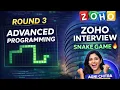 ZOHO Round 3 Snake Game Solution Advanced Programming Interview Question Agni - dev