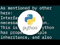 How do I implement interfaces in python